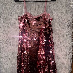 Pink Sequins Dress Size M